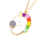 Collier Licorne Arc-En-Ciel